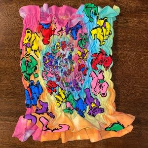 Grateful Dead ruffeled tube top